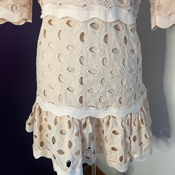 Just Me Pale Pink Gia Eyelet Dress NWT - Picture 4 of 11